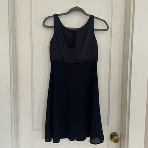 Vintage Navy Sleeveless A-Line Dress